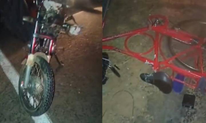 Acidente entre moto e bicicleta deixa dois homens feridos em Juazeiro-BA; uma das vítimas com fratura exposta