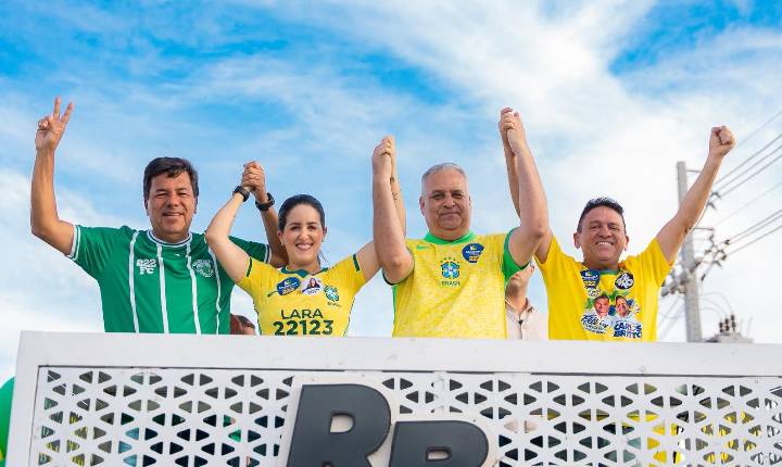 Ao lado de Mendonça Filho e Alfredo Gaspar, Lara Cavalcanti e Carlos Britto realizam grande carreata do PL em Petrolina-PE