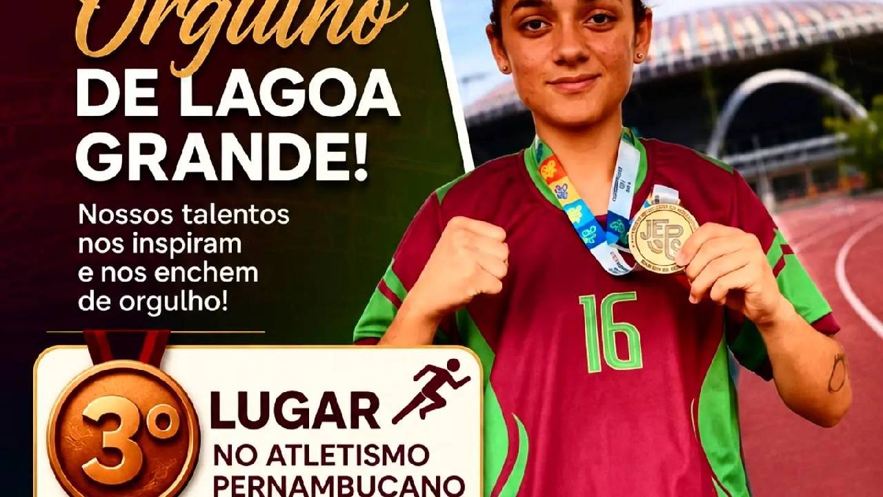 Atleta da Escola Tarcila Araújo, de Jutaí, em Lagoa Grande conquista o 3⁰ lugar na prova dos 800 metros no Atletismo Pernambucano