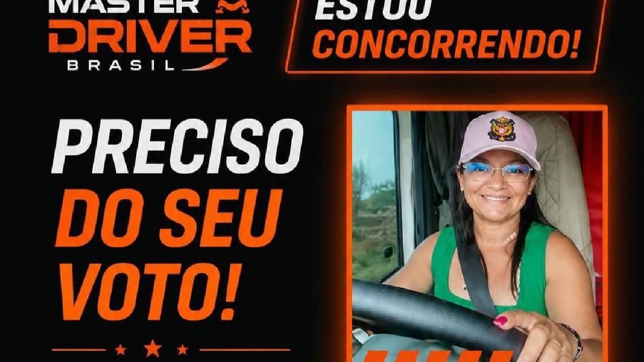 De Petrolina-PE para todo país, caminhoneira concorre ao prêmio de R$ 500 mil do Master Driver Brasil; saiba como votar