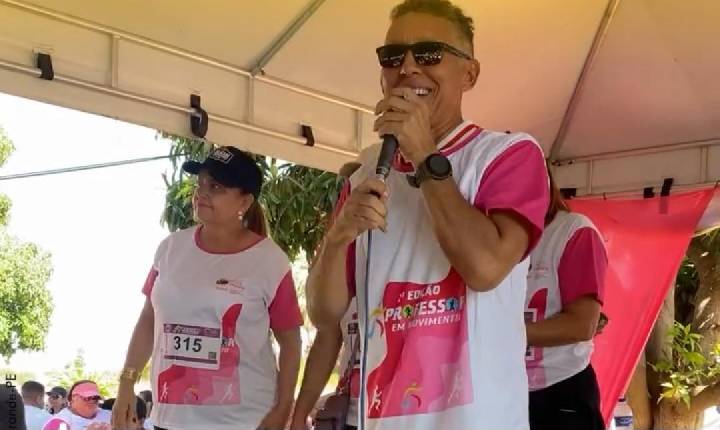 Defensor da bandeira esportiva, vereador Mantena participa da Corrida do Professor e parabeniza a SEDUC de Lagoa Grande-PE pela realização do evento