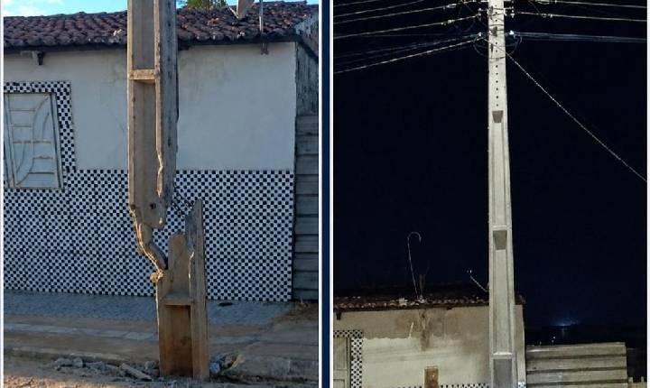 Demanda da população atendida! Após matéria do Notícias em Destaque, Neoenergia troca poste no bairro da Estátua, em Lagoa Grande-PE
