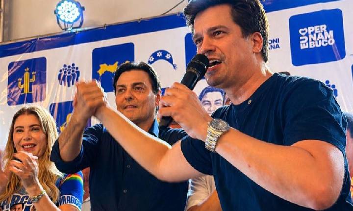 Deputado federal Lucas Ramos participa do lançamento da pré-candidatura de Marconi Santana à ALEPE