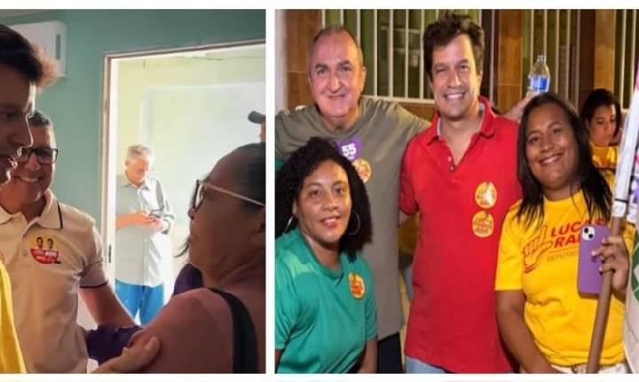 Em Izacolândia e Lagoa Grande ao lado de Mantena, Domingos de Cristália e outras lideranças políticas, Lucas Ramos 