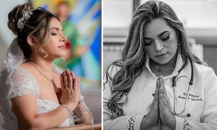 Enfermeira morre durante lua de mel ao sofrer reação alérgica após comer camarão