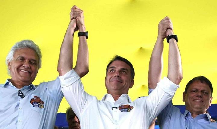 Federação União Progressista e Ronaldo Caiado declaram apoio à Flávio Bolsonaro na disputa do segundo turno contra Lula
