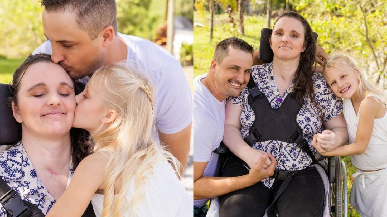 Pai e filha emocionam nas redes sociais ao mudarem rotina para cuidar de mãe em recuperação de AVC