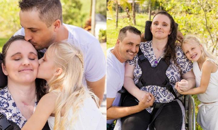 Pai e filha emocionam nas redes sociais ao mudarem rotina para cuidar de mãe em recuperação de AVC
