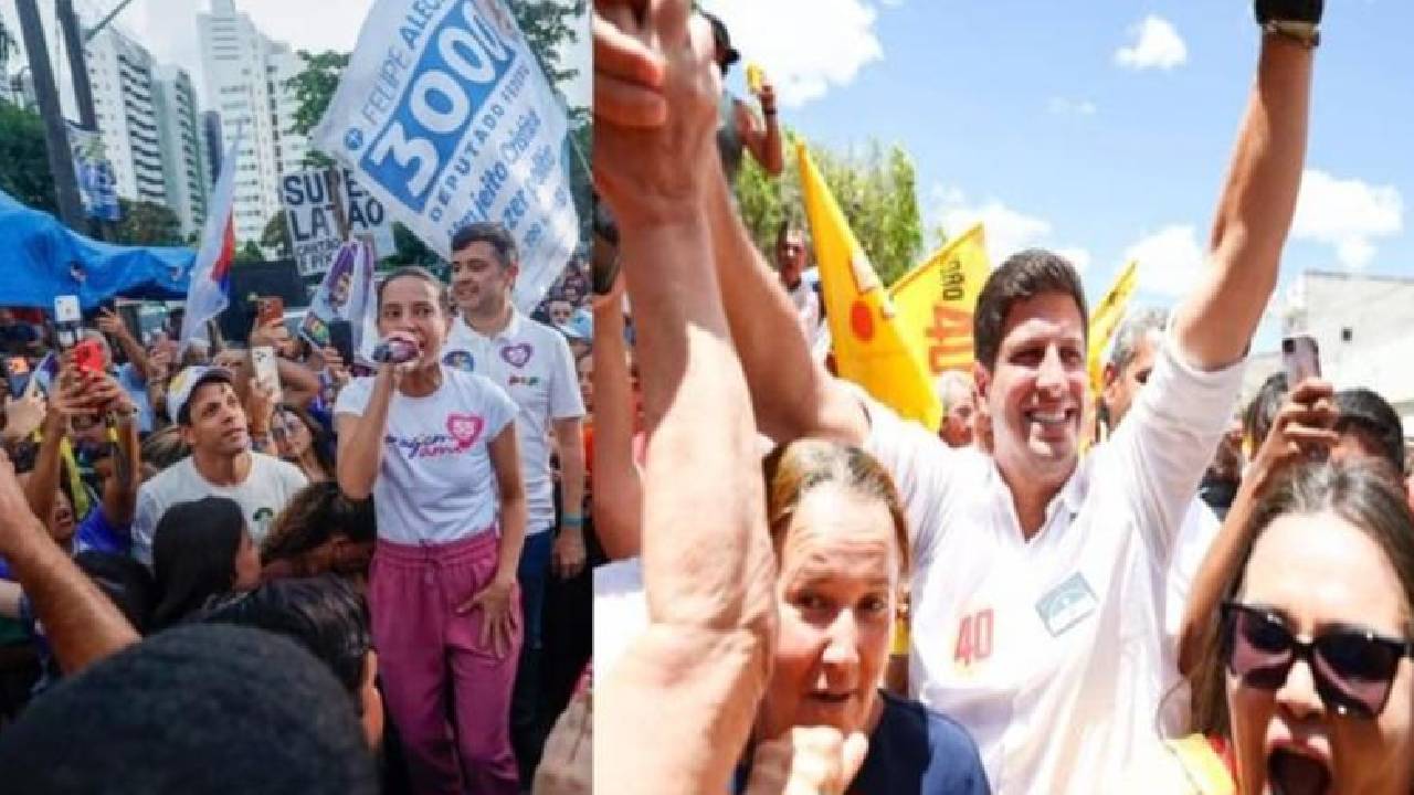 Raquel Lyra promete expandir restauração e duplicar PE-90, e João Campos reforça a proposta de concluir o trecho pernambucano da Ferrovia Transnordestina