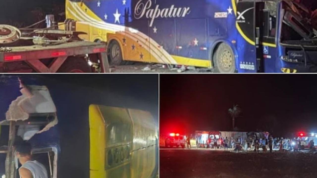 Tragédia: Acidente com ônibus deixa 6 mortos e mais de 30 feridos na BR-116, que cruza a divisa entre Bahia e Minas Gerais