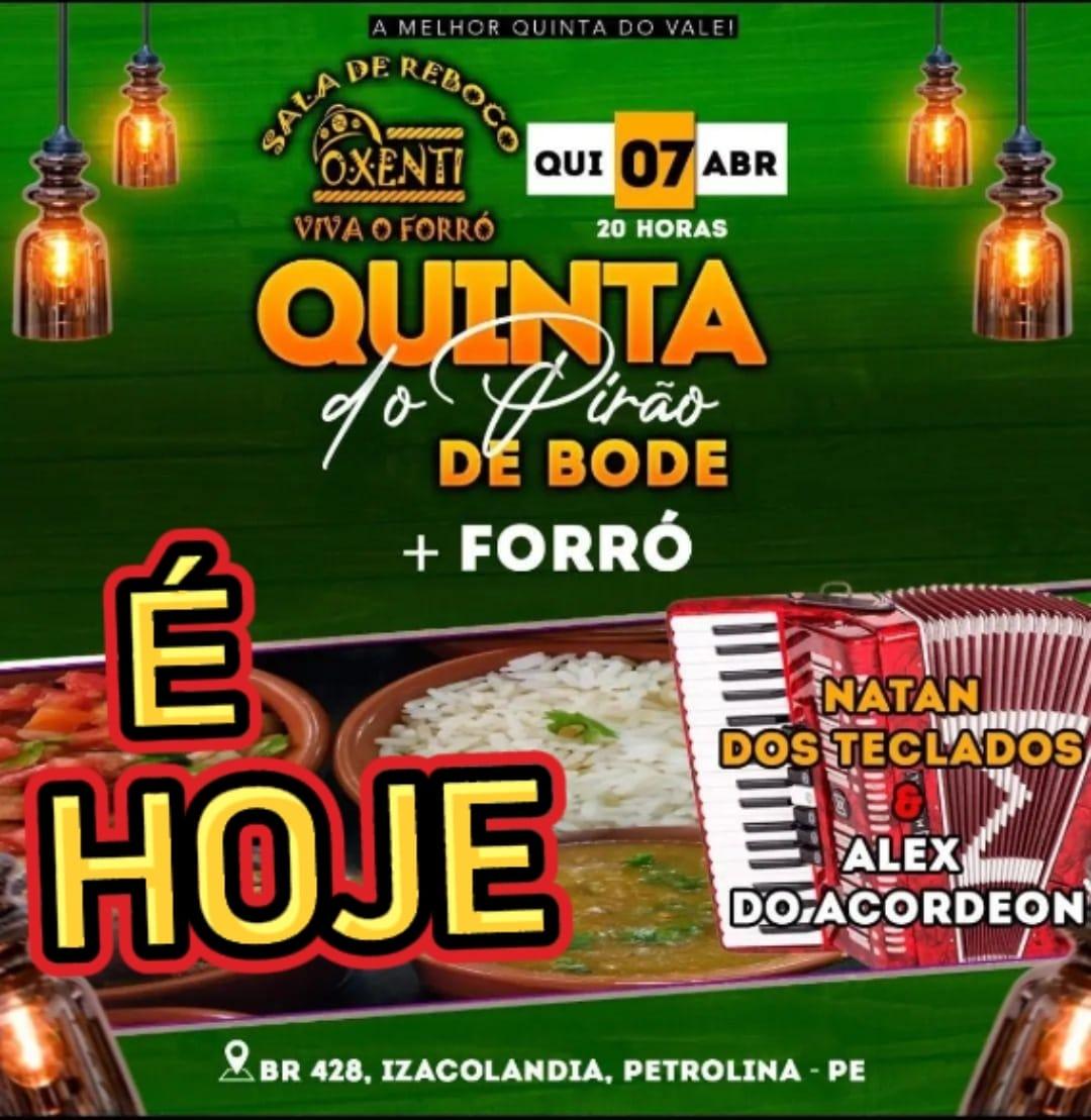 É HOJE: Sala de Reboco Ôxenti irá promover 