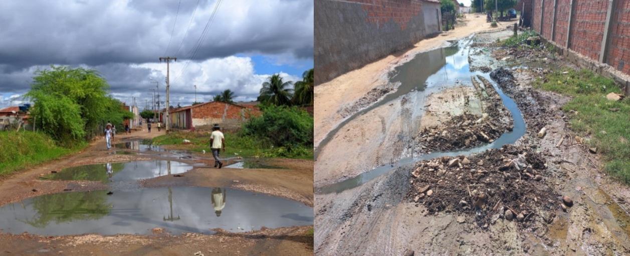 O DESCASO: Moradores do distrito de Izacolândia em Petrolina-PE denunciam esgoto a céu aberto