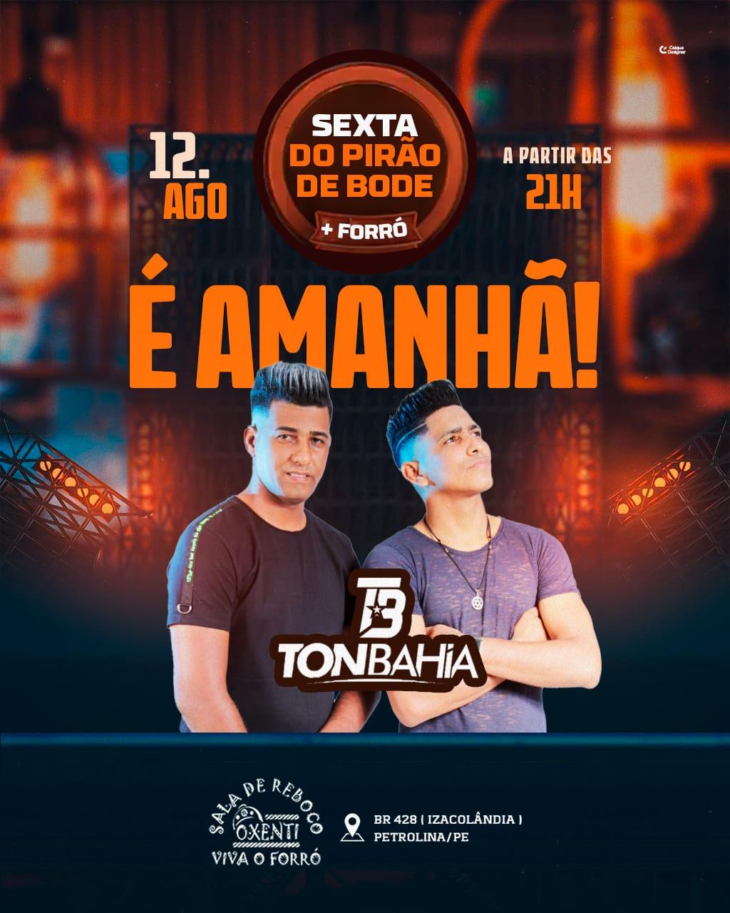 É AMANHÃ: Sala de Reboco Ôxenti promove 'Sexta do Pirão de Bode + Forró', com Ton Bahia