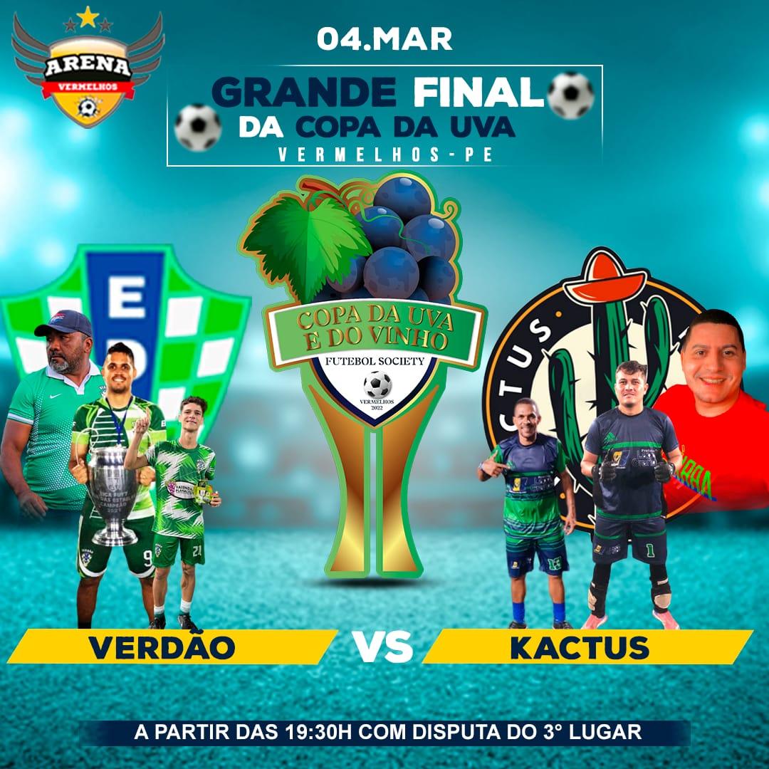 Verdão de Petrolina e Kactus de Lagoa Grande irão disputar a grande final da 1ª edição da Copa da Uva e do Vinho de Futebol