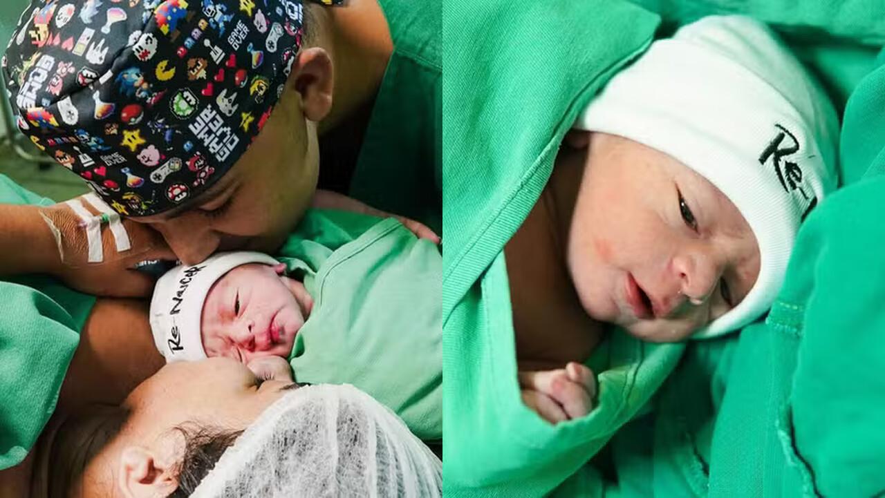 Nasce Jorge, primeiro filho da influenciadora Ary Mirelle e do cantor João Gomes; veja mais fotos