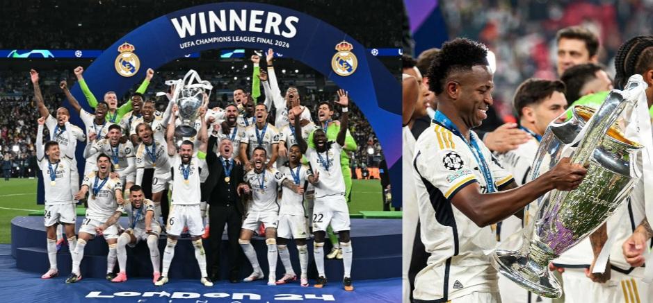 Real Madrid conquista a Champions League e Vinicius Júnior, autor de um dos gols na final chega ao 12⁰ título em sua passagem pelo clube espanhol