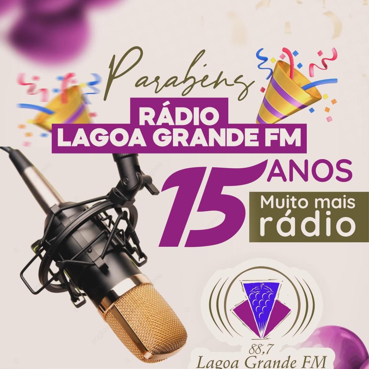 15 anos de Lagoa Grande FM 88.7 levando entretenimento e informação com credibilidade para os ouvintes
