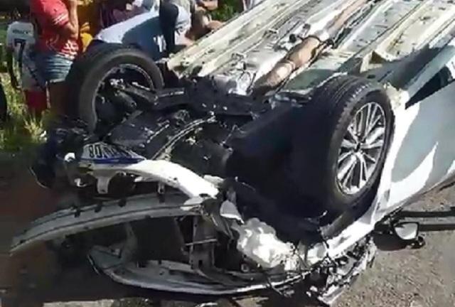 Acidente automobilístico é registrado na BR-428 que liga Petrolina-PE à Lagoa Grande-PE