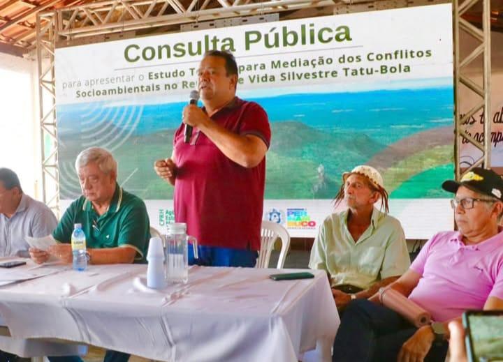 Em defesa dos agricultores, vice-prefeito Olavo Marques e o vereador Mantena participam das três consultas públicas sobre o RVS Tatu-bola