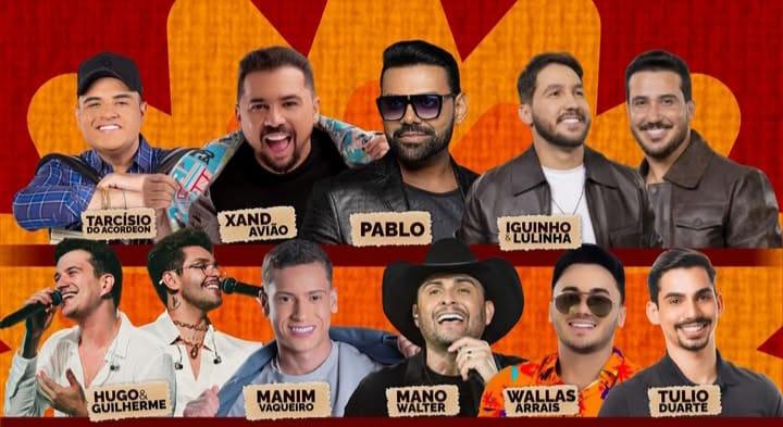 Pablo, Tarcísio do Acordeon, Mano Walter, Xand Avião, Manim Vaqueiro e outras atrações irão comandar a Caprishow em Dormentes-PE