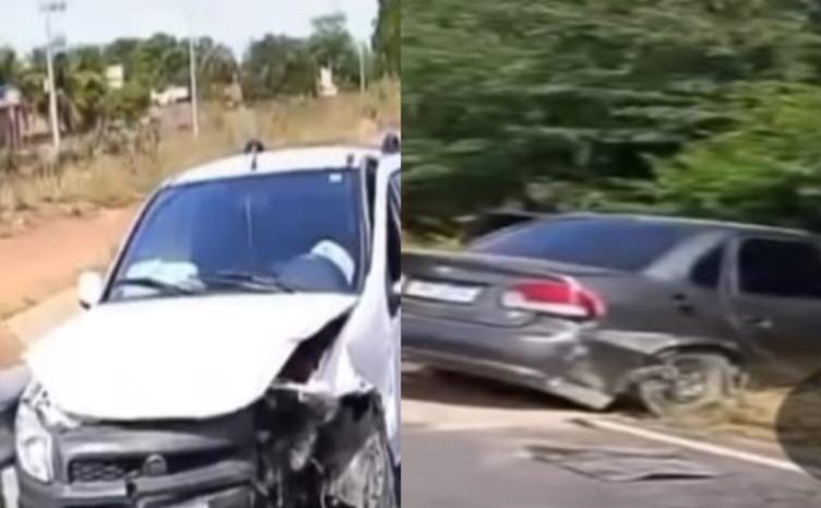 Acidente envolvendo dois carros é registrado na zona rural de Petrolina-PE