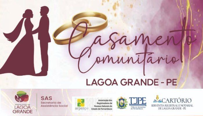 Prefeitura de Lagoa Grande-PE abre inscrições para o Casamento Comunitário; saiba qual documentação é exigida para se inscrever