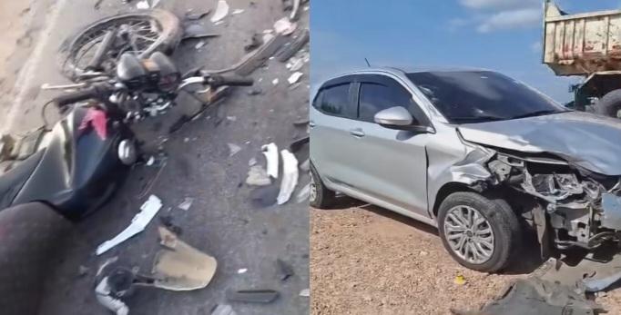 Acidente automobilístico deixa mulher e homem feridos em Santa Maria da Boa Vista-PE