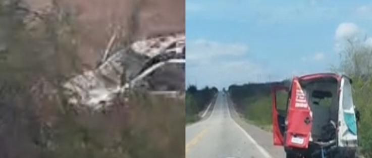 Acidente envolvendo dois carros é registrado próximo à Lagoa Grande-PE