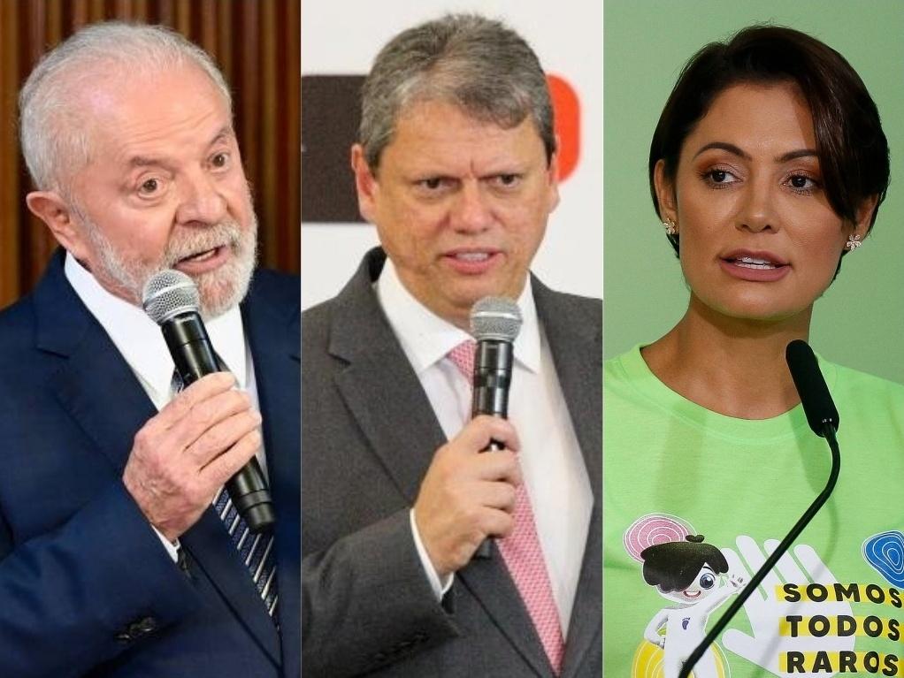 Nova pesquisa para presidente mostra que Tarcísio de Freitas e Michelle Bolsonaro são os principais concorrentes de Lula em 2026
