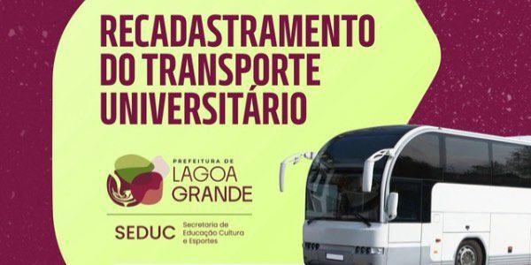 SEDUC convoca universitários de Lagoa Grande-PE para recadastramento e cadastramento do transporte; veja as datas