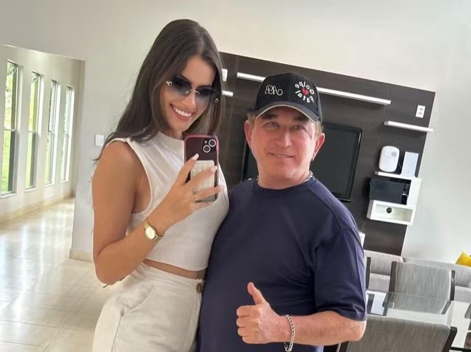 Influenciadora Calita Franciele parabeniza o seu esposo Amado Batista por mais um ano de vida e diz que ele tem energia de menino