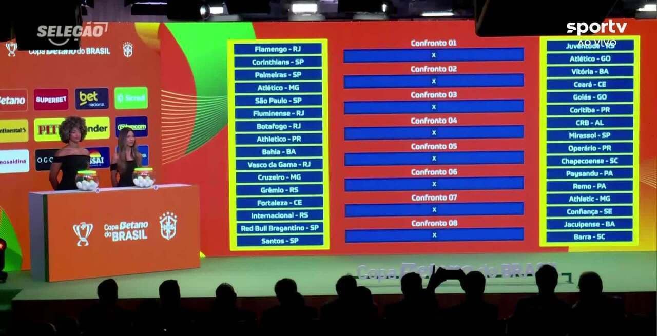 Com confrontos entre times da Série A, sorteio da CBF define duelos da 5ª fase da Copa do Brasil