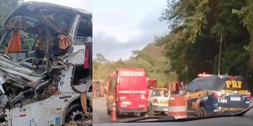 Acidente envolvendo ônibus deixa dezenas de feridos e nove mortos; entre as vítimas fatais uma criança