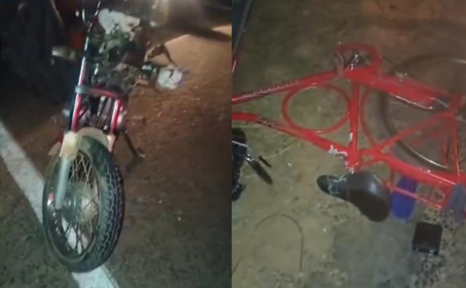 Acidente entre moto e bicicleta deixa dois homens feridos em Juazeiro-BA; uma das vítimas com fratura exposta