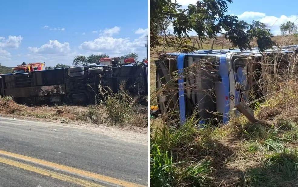 Tragédia: Acidente entre dois carros, caminhão e ônibus do Grupo Guanabara deixa sete mortos; entre as vítimas um bebê