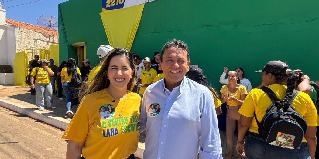 Candidatos a estadual e federal, Lara Cavalcanti e Carlos Britto se mobilizam para realizarem grande carreata do PL em Petrolina-PE, neste sábado (26)